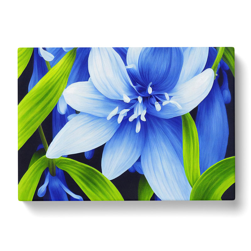 Decorated Flower - Wrapped Canvas Painting, 40cm H x 60cm W x 3cm D