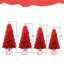 Arbre de Noël moderne 4 pi en PVC rouge-1901212090