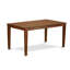 Ensemble de table de salle à manger moderne 5 pièces comprenant une table rectangulaire en bois et 4 chaises rembourrées en tissu crème, 36 x 60 pouces, acajou-199509722-199509733-236772509
