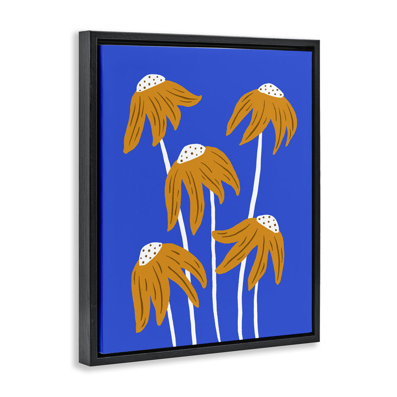Art mural sur toile flotté, tournesol séché, H 21 po x l 17 po, Cadre flottant orme Montalcino