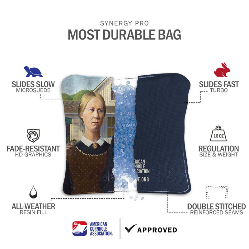 Sacs de cornhole American Gothic Synergy Pro de Grant Wood