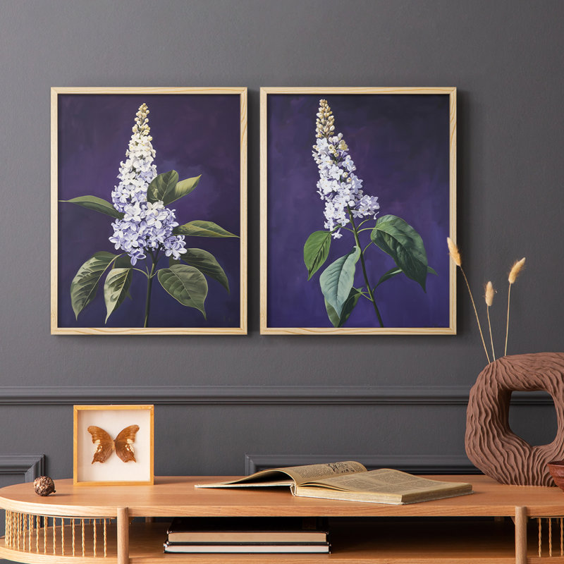 Série FLORAL CCxxix - reproduction encadrée de qualité supérieure - prête à être accrochée - aucun clou requis - aucun clou requis