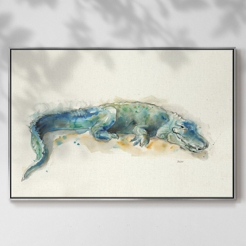 Retreating intérieur - reproduction de cadre flottant sur toile, H 27 po x l 41 po x P 2 po, Argent