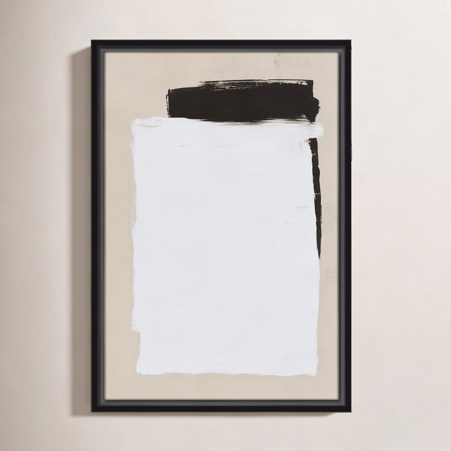 Two Mirrors, 19.5" H x 13.5" W, Framed Canvas, Black