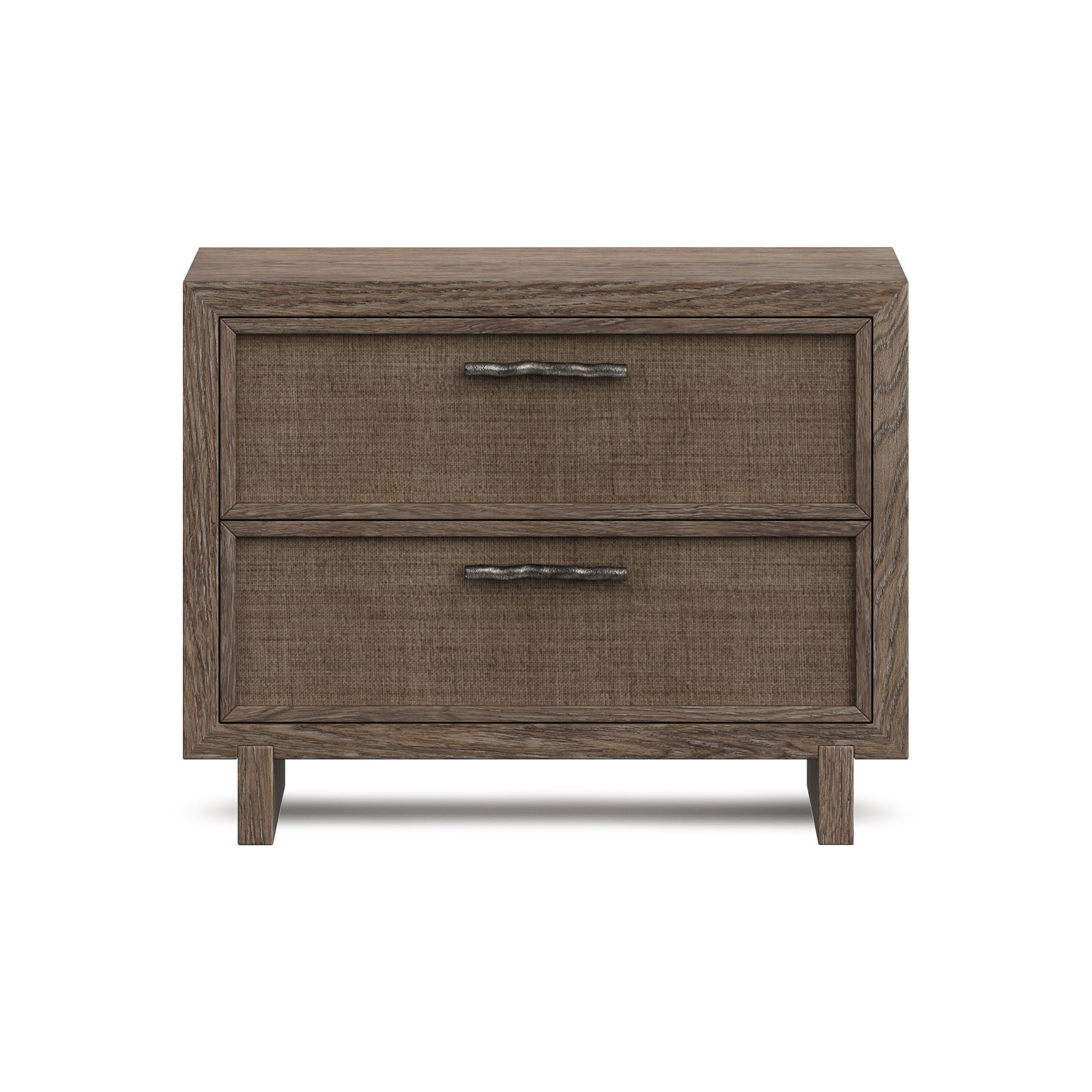 Casa Paros 2-Drawer Oak Nightstand, Light Playa