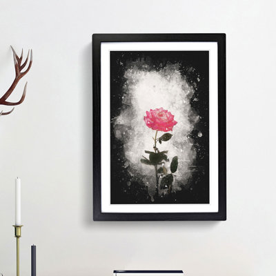 Climbing Pink Rose - Picture Frame Painting Print