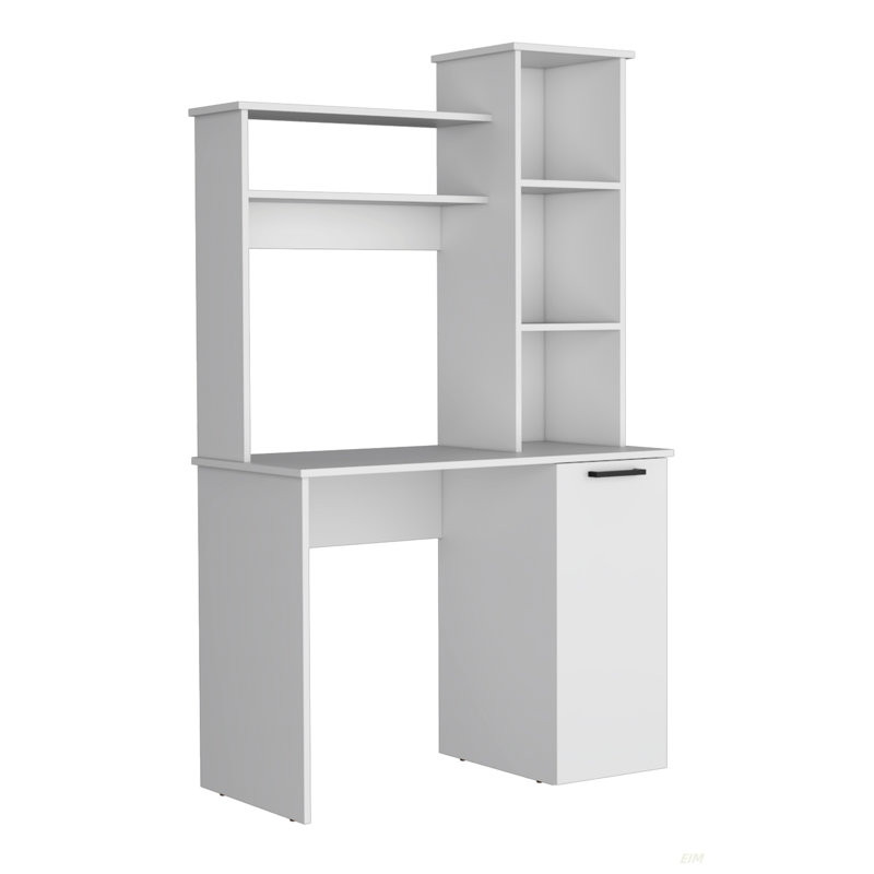 Bureau d'ordinateur Dumas, Bureau (Bureau), H 64,16 po x l 17,66 po x P 38,73 po, Blanc