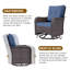 Ensemble de meubles de patio en osier 10 pièces avec fauteuil pivotant, coussins et table basse Kullavik-1028186064