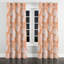 Coastal Curtain panels - Abstract Coral Beach Seashell Grommet Curtain - 1 Panel-840287516-840287517