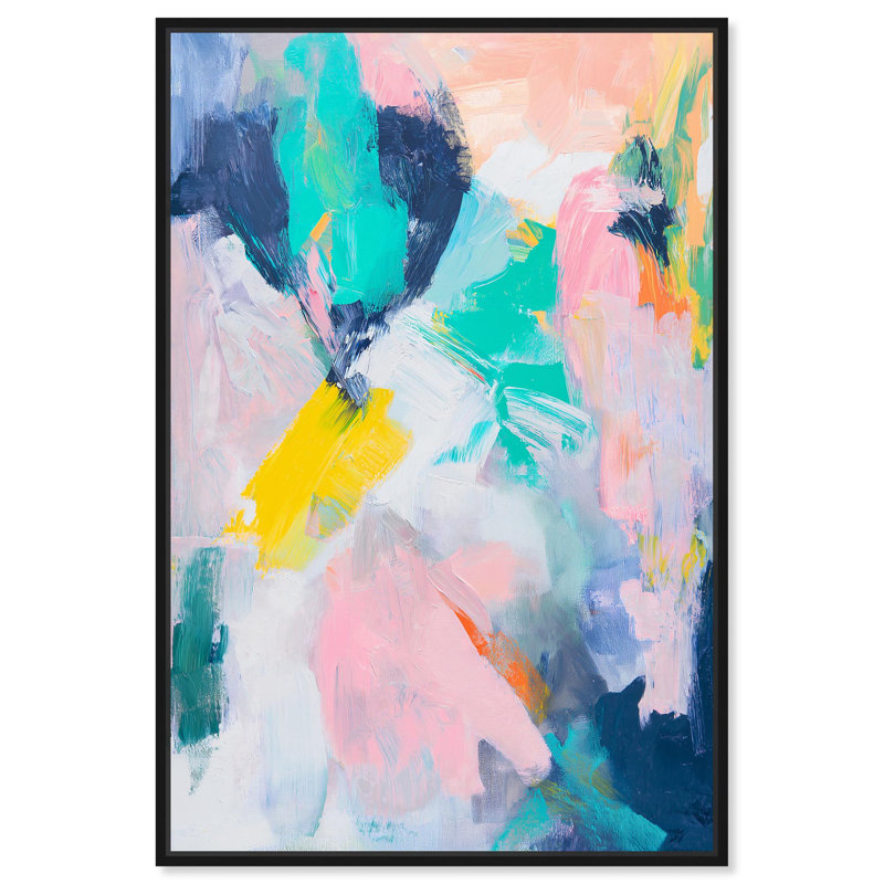 «Featherlight Colors I» par Art Remedy, H 55 po x l 37 po, Cadre noir
