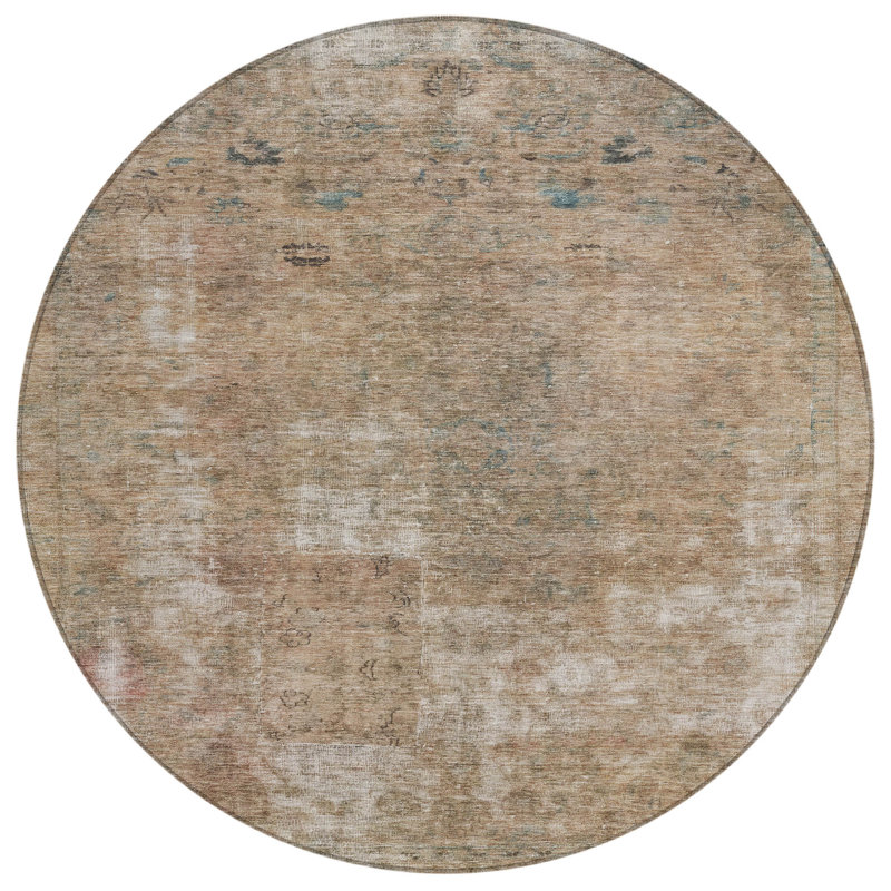 Tapis rond 8 po Taupe