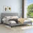 Dajai Upholstered Unfinished Platform Bed-955518761-955523319