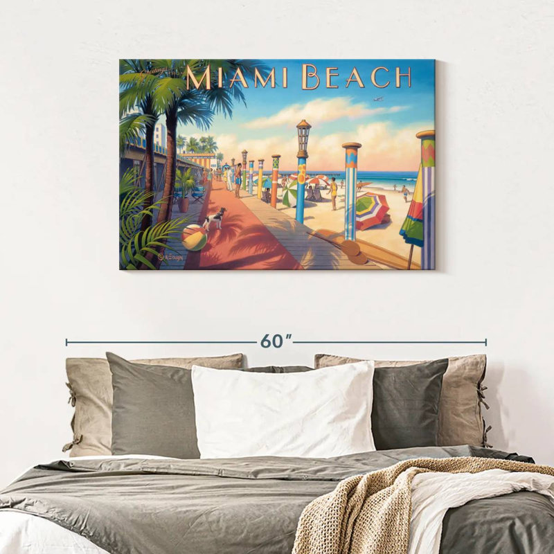Ravi Greetings From Miami Beach, 30" H x 45" W