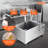 VEVOR Mobile Fryer Filter, 55L Oil Tank Capacity, Oil Filtration System-98855481-98855480