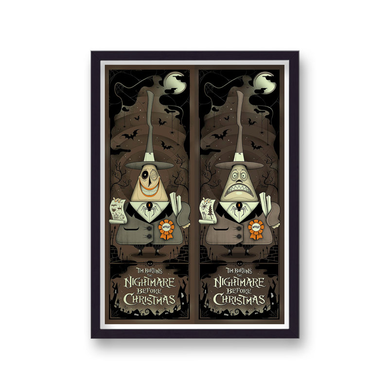 Tim Burton A Nightmare Before Christmas Reimagined Movie Poster - Single Picture Frame Print