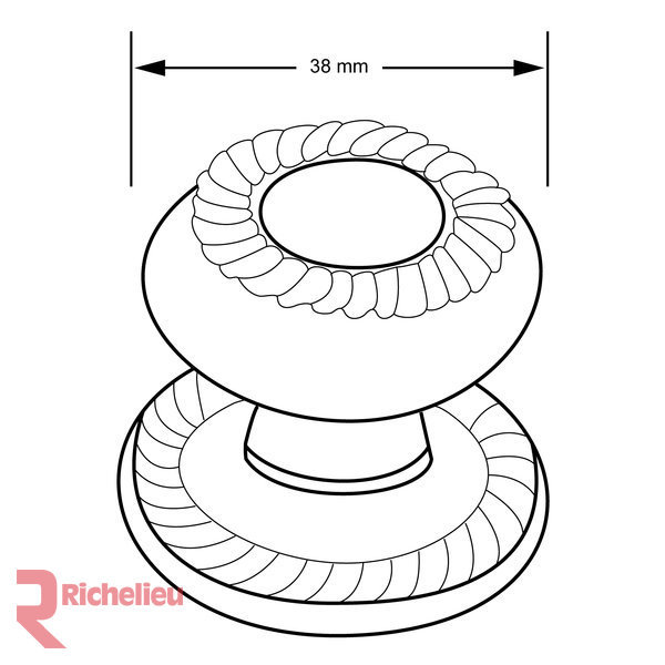 Expression 1 1/2" Diameter Mushroom Knob, Brushed Nickel