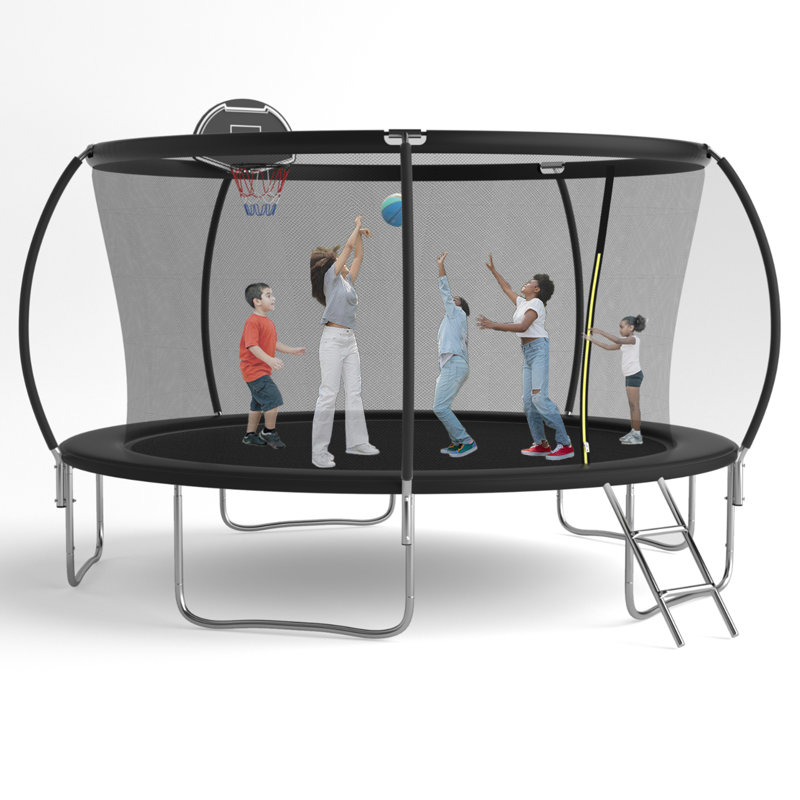Trampoline rond 14 'avec enceinte sécuritaire Sencho Ginsytalior