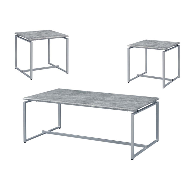 Ensemble de table basse et de table de bout avec 3 pièces Jurgen