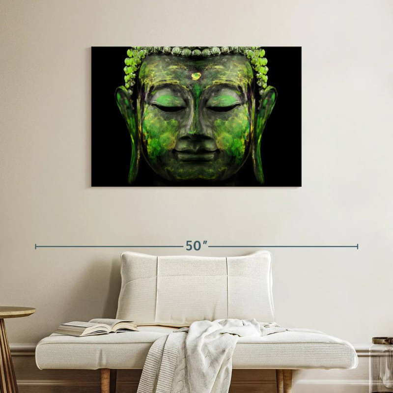 Adella Green Buddha, 26" H x 39" W