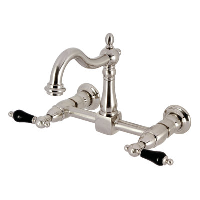 Kingston Brass Duchess Double-Handle 2-Hole Wall-Mount Bridge Kitchen Faucet