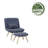 Roemello Upholstered Slipper Chair with Ottoman-290688627