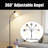 Floor Lamp, Adjustable Reading Floor Lamp With White Plastic Shade-1429614698