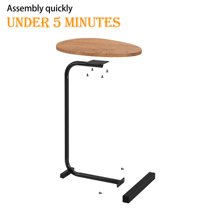 Movable Side Table - Brown