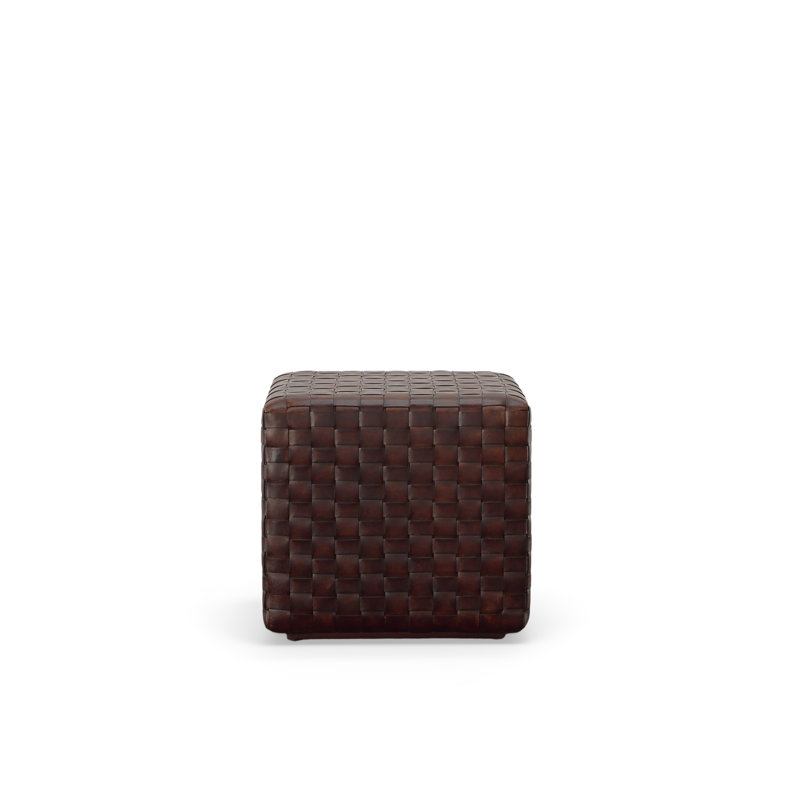 Brooks Square Leather Ottoman