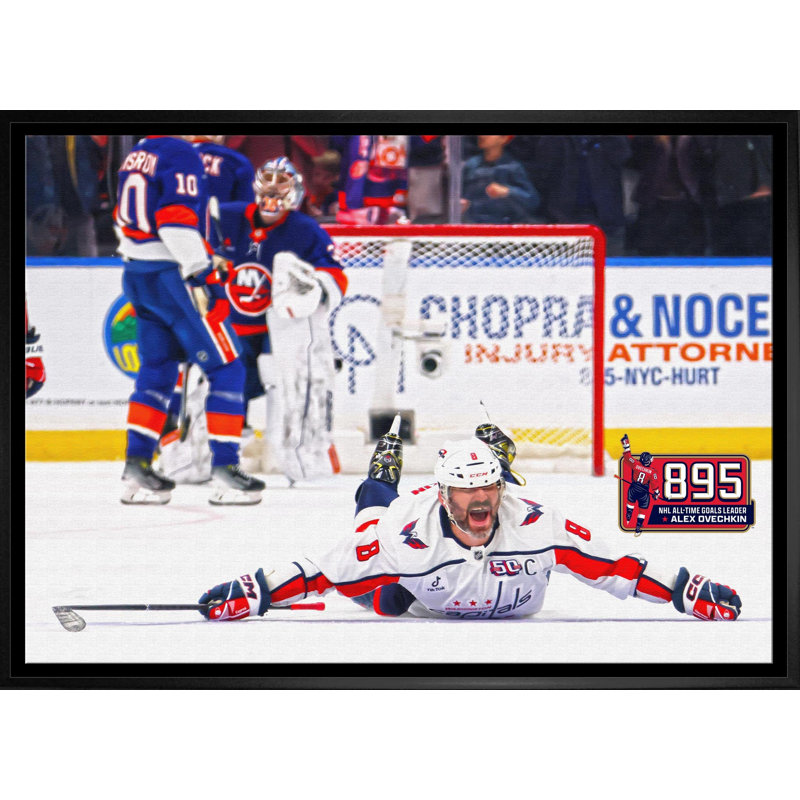 Alexander Ovechkin, toile encadrée 20 x 29, 895 buts, Capitals de Washington