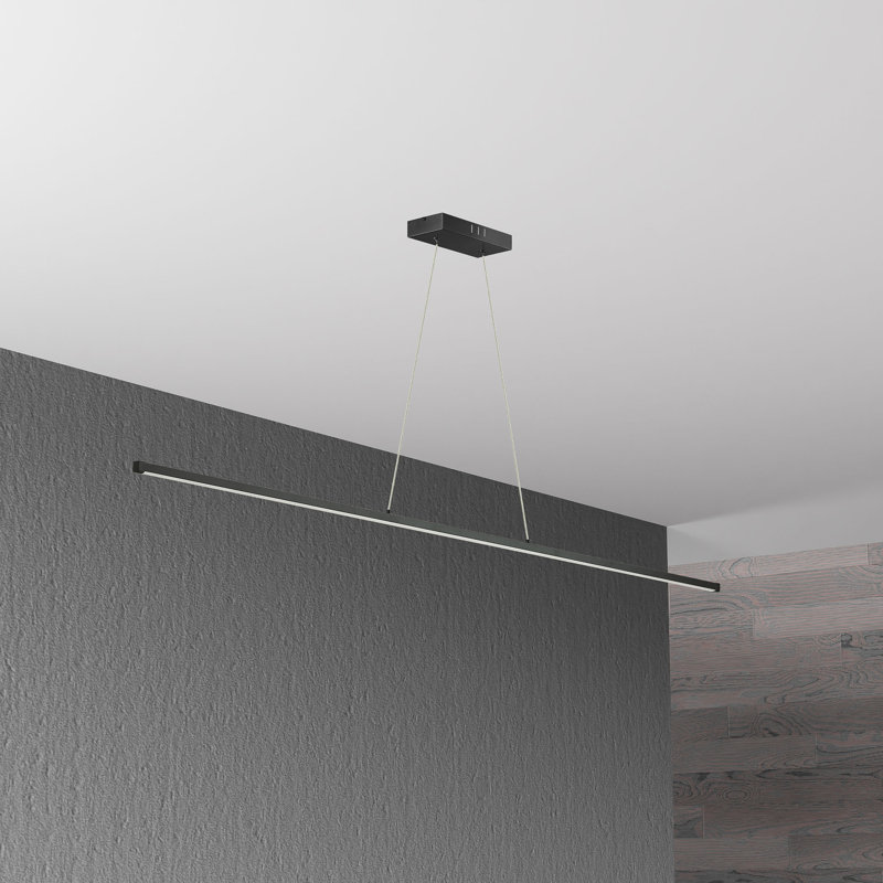 Zendaya 1 - Light LED Kitchen Island Pendant, Matte Black
