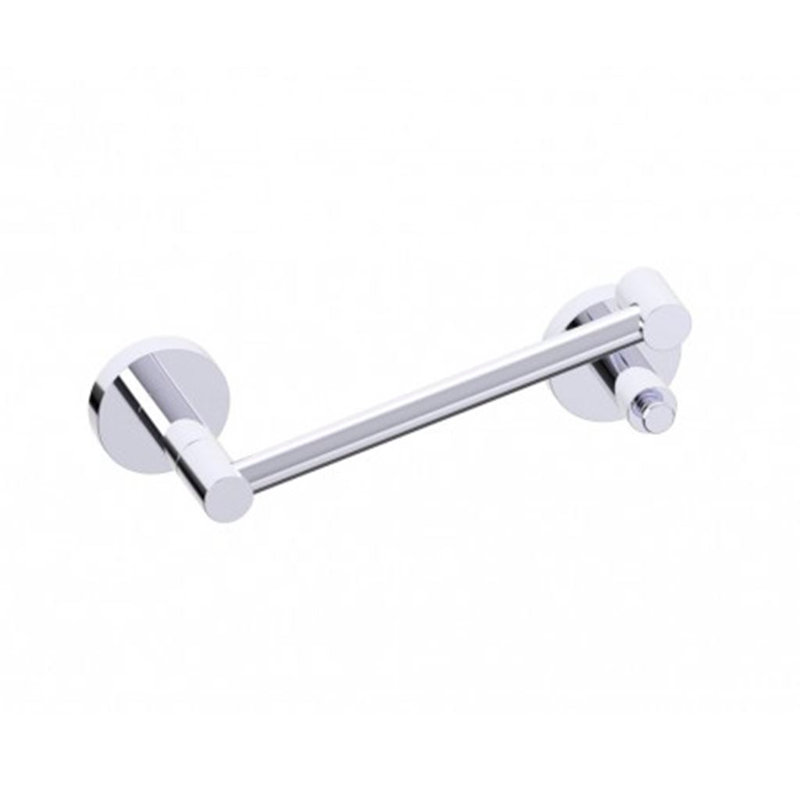 Metro Single Toilet Paper Holder - Wall Mount - 7" Brass/Matt Black, Polished Chrome
