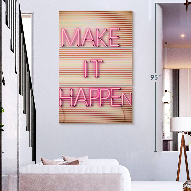 Tergel Make It Happen Neon Sign, 65" H x 42" W