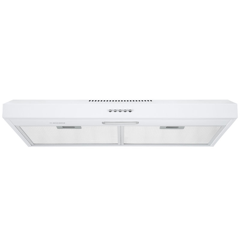 Hotte de cuisine convertible 30 po Ancona, Acier inoxydable blanc