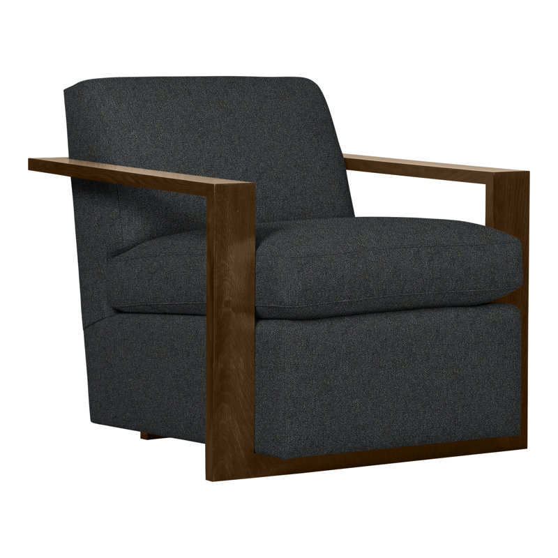 Thom Filicia Home 32" Wide Upholstered Armchair, Ian Lagoon, Havana