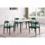 Ensemble de chaises rembourrées en tissu vert 2 pièces Modern Contemporary-2122535790