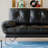 Black Genuine Leather Modular Sofa cushion couch