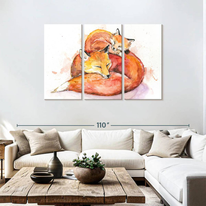 Brampt Foucault's Foxes, 48" H x 74" W