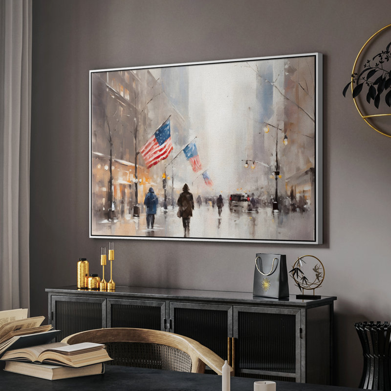 «Vintage Landscape - CCXV III» sur toile, Blanc, H 27 po x l 41 po