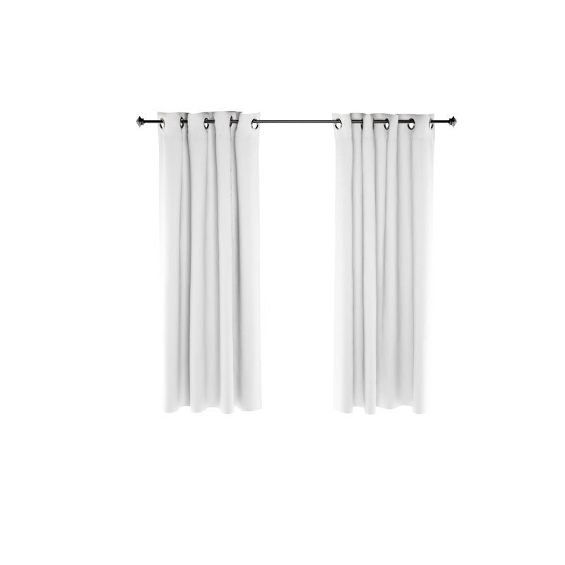 Mileti Blackout Sliding Panel Pair, 42" W x 63" L, White