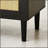 Natural Rattan Door Buffet Cabinet With Adjustable Shelves, Perfect For Organized Storage And Rustic Charm.