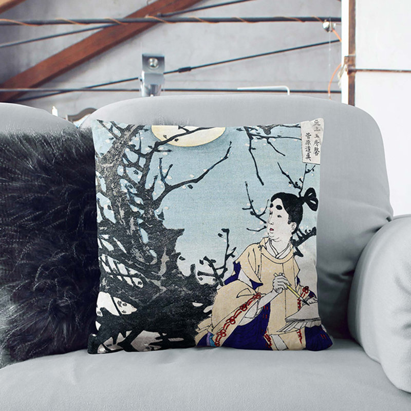 Square Throw Cushion, 55cm H x 55cm W x 20cm D, Stone