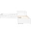 Lit simple en L avec bureau, lit gigogne et tiroirs en blanc - bois de construction-1610027023