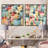Soft Pastel Color Nordic Building Collage - Abstract Square Collage Set Of 2-101861902-101861901