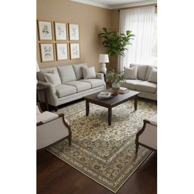 One-of-a-Kind 8' X 12' 1970s Wool Area Rug in Beige