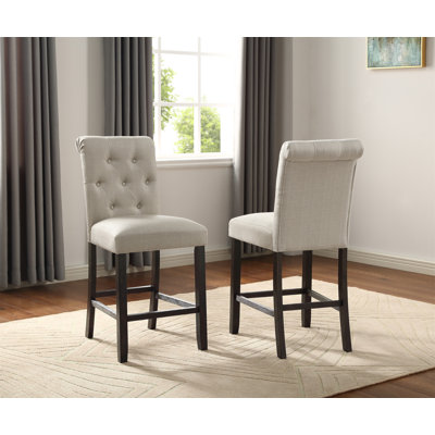 Tabouret à hauteur de comptoir en bois massif Leviton, ensemble de 2
