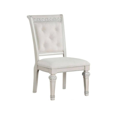 Chaise d'appoint traditionnelle l 21,5 po (2 / NTC), ivoire