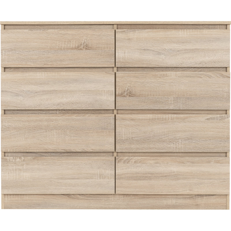 Braunstein 8 Drawer Chest Of Drawers, Sonoma Oak