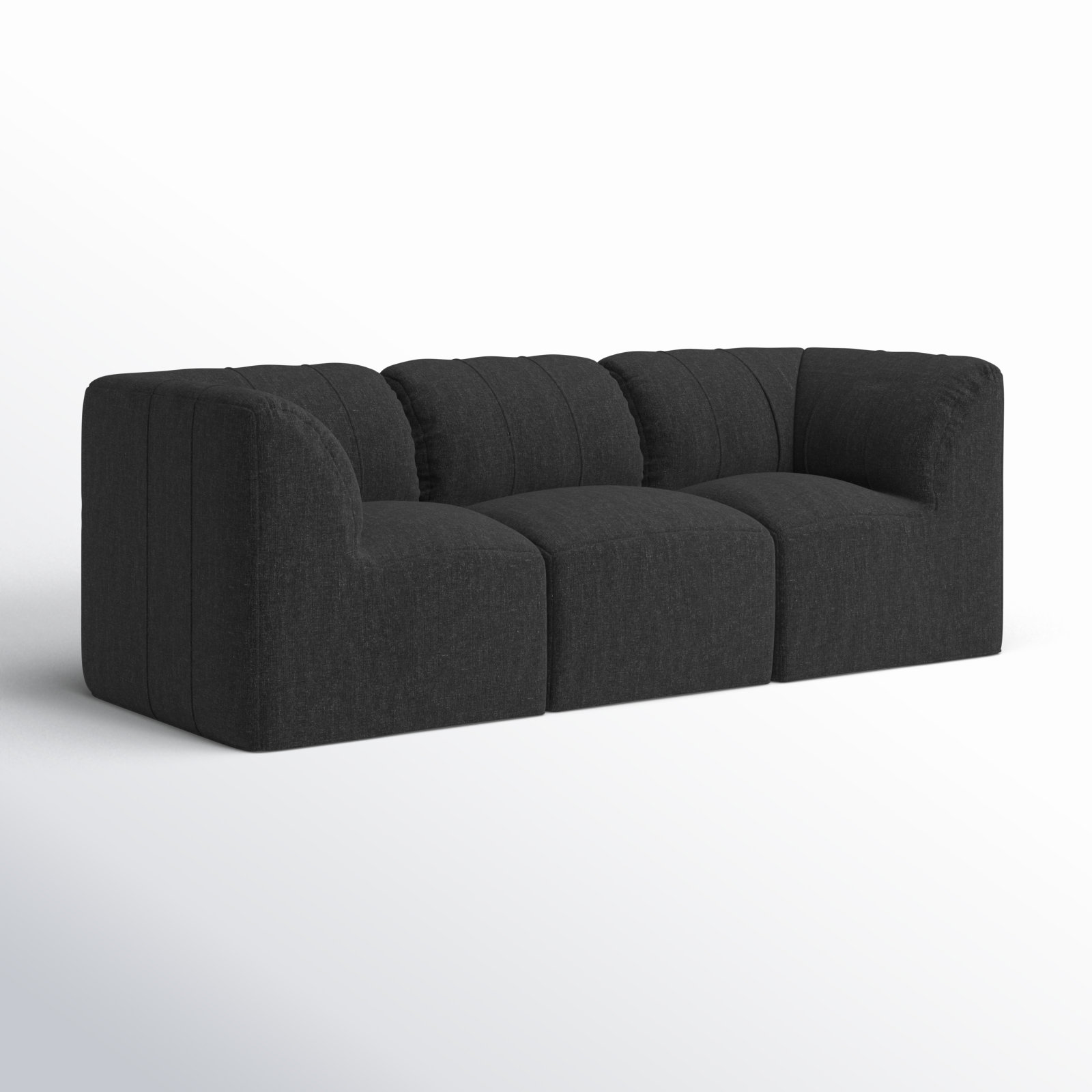 Praia 96" Sunbrella Outdoor Sofa, Canvas Black Sunbrella® Canvas