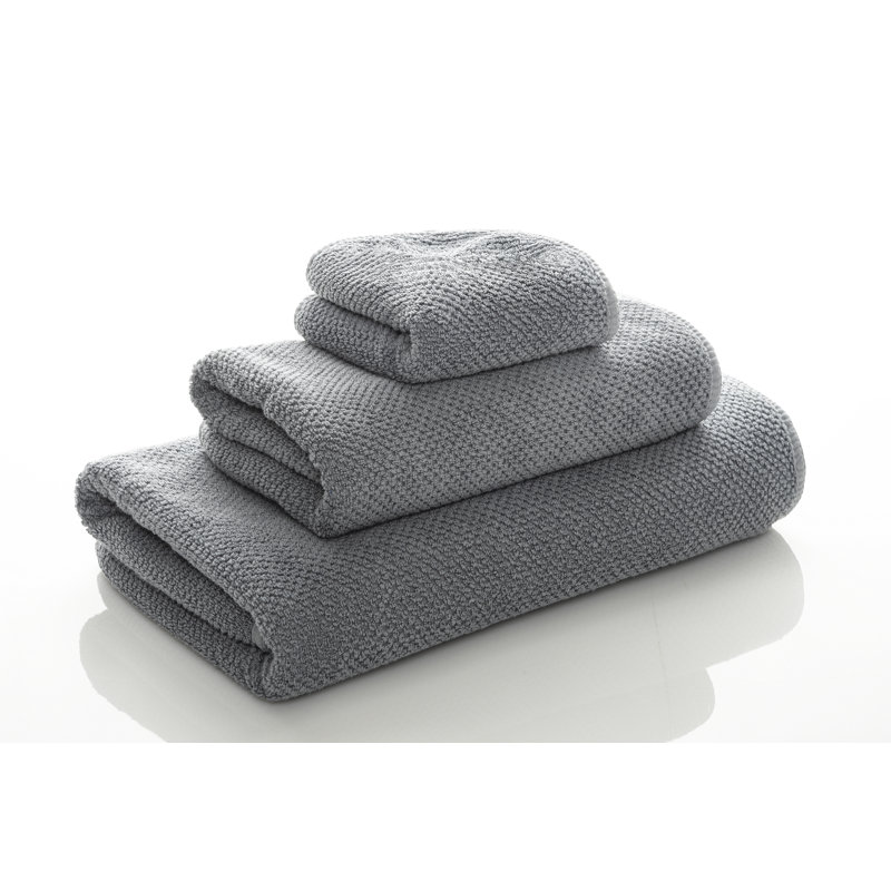 Bee Waffle Bath Towel, Pearl, Washcloth 1-Pack