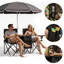 Ensemble de pique-nique d'extérieur portable pour 2 personnes avec parasol et parasol